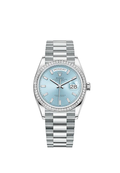Rolex Day-Date 36mm, Platinum, Ref# 128396tbr-0003