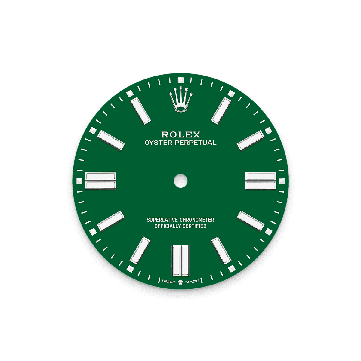 Unworn 2025, Rolex Oyster Perpetual, Oystersteel 41mm, Green dial, Domed Oyster, Ref# 134300-0004, box and papers