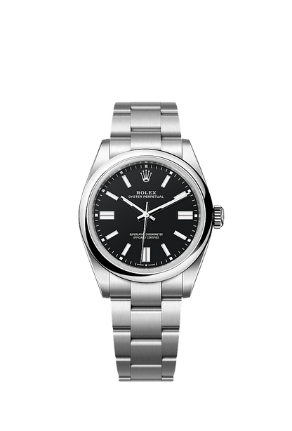 Unworn 2025, Rolex Oyster Perpetual, Oystersteel 41mm, Black dial, Domed Oyster, Ref# 134300-0008, box and papers