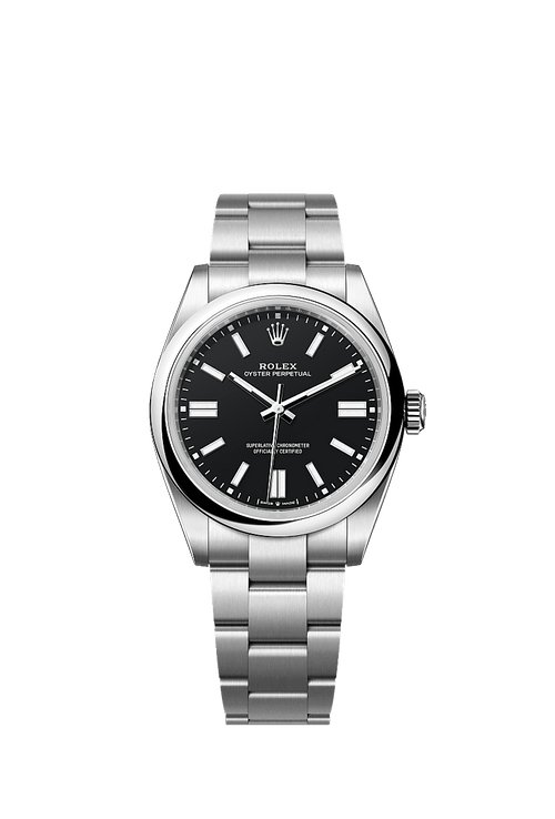 Unworn 2025, Rolex Oyster Perpetual, Oystersteel 41mm, Black dial, Domed Oyster, Ref# 134300-0008, box and papers