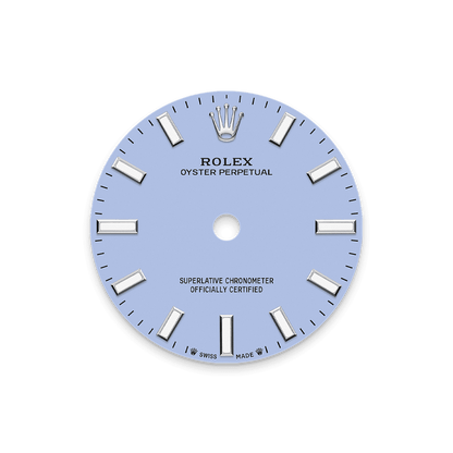 Unworn 2025, Rolex Oyster Perpetual, Oystersteel, 31mm, Lavender dial, Domed Oyster, Ref# 277200-0014, box and papers
