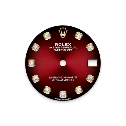 Unworn 2025, Rolex Datejust 31, 18k Yellow Gold, Diamond, Ref# 278288rbr-0041, box and papers