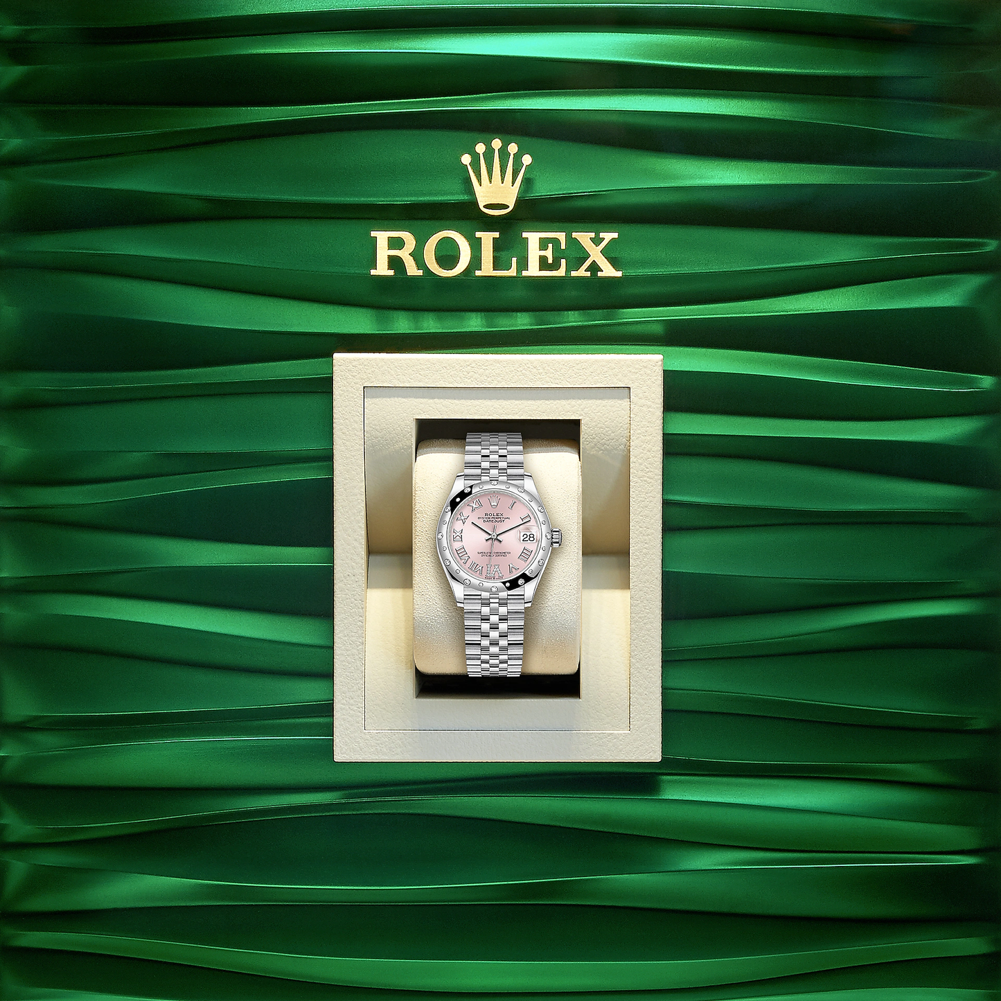 Rolex Datejust 31, Oystersteel, 18kt White Gold and diamonds, Ref# 278344RBR-0026