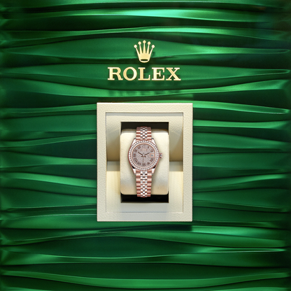 Rolex Lady-Datejust 28, 18kt Everose Gold and diamonds, Ref# 279135RBR-0022