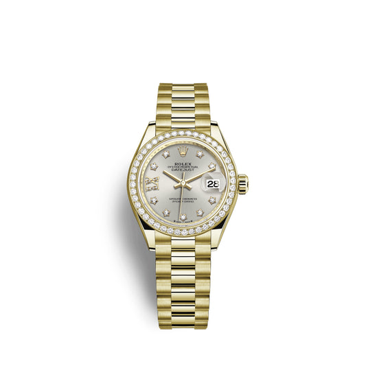Rolex Lady-Datejust 28, 18kt Yellow Gold and diamonds, Ref# 279138RBR-0001