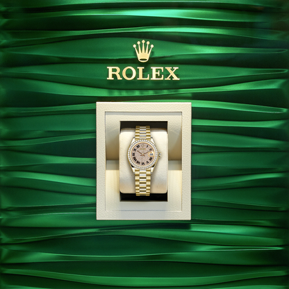 Rolex Lady-Datejust 28, 18kt Yellow Gold and diamonds, Ref# 279138RBR-0029