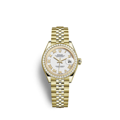 Rolex Lady-Datejust 28, 18kt Yellow Gold and diamonds, Ref# 279138RBR-0032