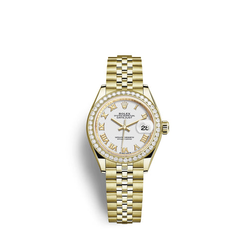 Rolex Lady-Datejust 28, 18kt Yellow Gold and diamonds, Ref# 279138RBR-0032