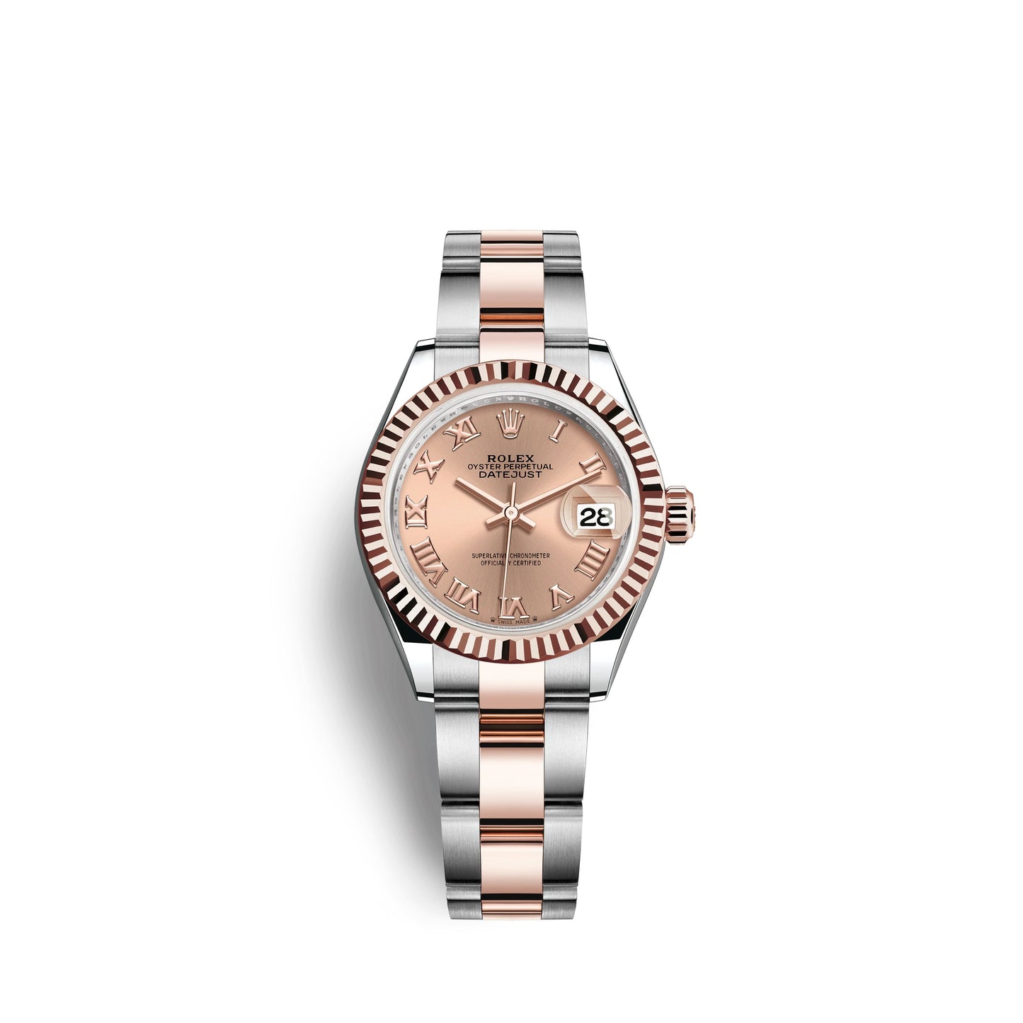 Rolex Lady-Datejust 28, Oystersteel and 18k Everose Gold, Ref# 279171-0026
