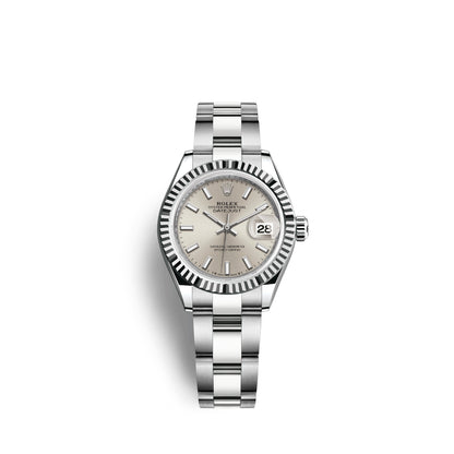 Rolex Lady-Datejust 28, Oystersteel and 18k White Gold, Ref# 279174-0006
