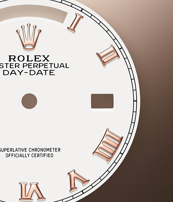 Rolex Day-Date 36 Everose gold Ref# 128345RBR-0055