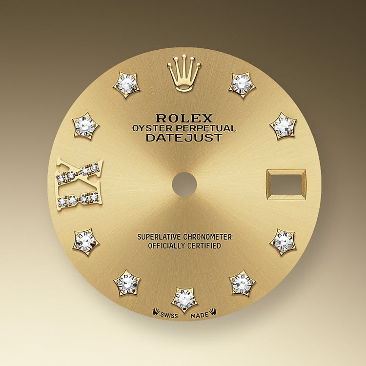 Rolex Lady-Datejust 28, 18kt Yellow Gold and diamonds, Ref# 279138RBR-0007