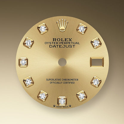 Rolex Lady-Datejust 28, 18kt Yellow Gold and diamonds, Ref# 279138RBR-0023