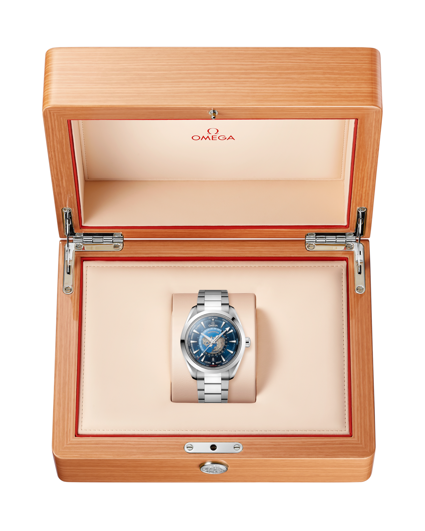 Omega Seamaster AQUA TERRA 150M CO‑AXIAL MASTER CHRONOMETER GMT WORLDTIMER Ref# 220.10.43.22.03.001