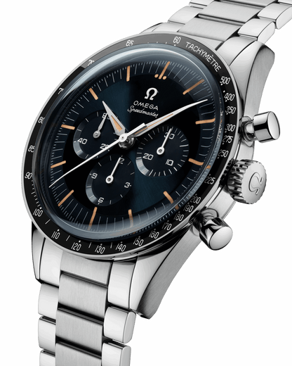 Unworn, Omega Speedmaster First Omega in Space, Co-Axial Chronograph, 39,7mm, Ref# 310.30.40.50.06.001, box and papers