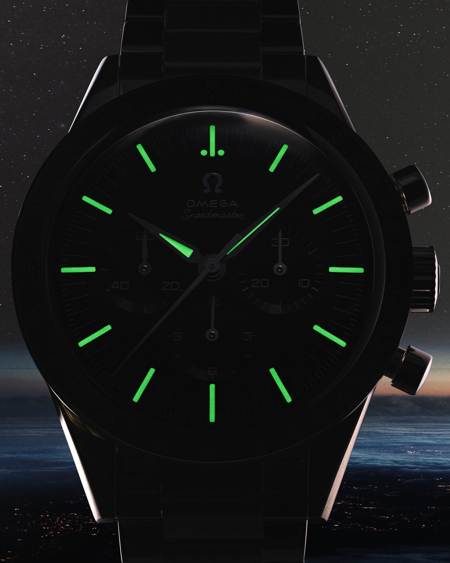 Unworn, Omega Speedmaster First Omega in Space, Co-Axial Chronograph, 39,7mm, Ref# 310.32.40.50.06.001, box and papers