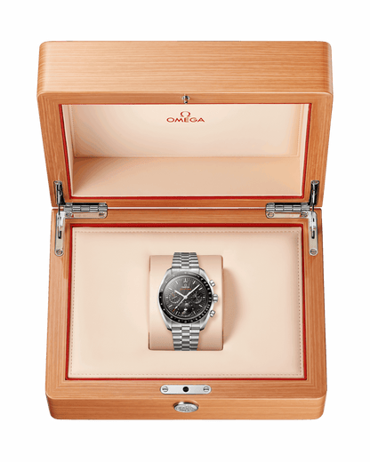 Unworn, Omega Speedmaster Moonphase, Stainless Steel, Chronograph, 43 mm, Ref# 304.30.43.52.01.001, box and papers