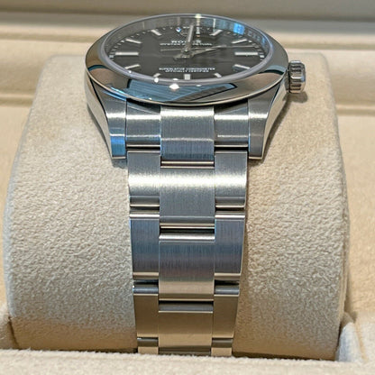 Rolex LADIES Oyster Perpetual 34mm, Black Dial, Ref# 124200-0002