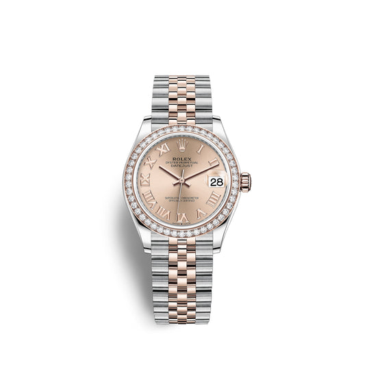Rolex Datejust 31, Oystersteel, 18kt Everose Gold and diamonds, Ref# 278381RBR-0002