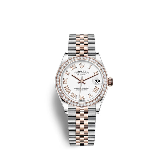 Rolex Datejust 31, Oystersteel, 18kt Everose Gold and diamonds, Ref# 278381RBR-0004