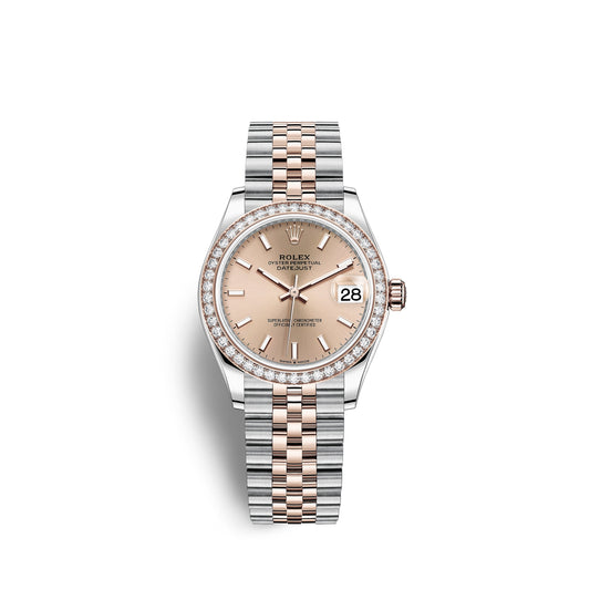 Rolex Datejust 31, Oystersteel, 18kt Everose Gold and diamonds, Ref# 278381RBR-0010