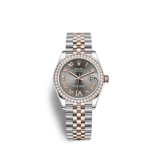 Rolex Datejust 31, Oystersteel, 18kt Everose Gold and diamonds, Ref# 278381RBR-0030