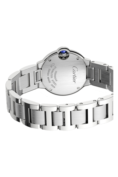 Unworn Cartier Ballon Bleu de Cartier, Stainless Steel and Diamonds, 28mm, Ref# W4BB0029, box and papers